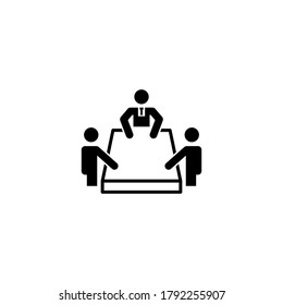 diseño de logotipo de icono de vector de reunión