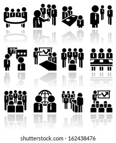 Conjunto de iconos vectoriales de reunión