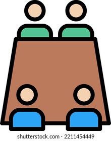 reunión Ilustración vectorial sobre un fondo transparente.Símbolos de calidad premium.Iconos vectoriales de trazo para el concepto y el diseño gráfico.