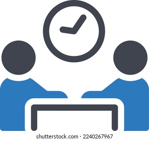 meeting Vector illustration on a transparent background. Premium quality symmbols. Glyphs vector icons for concept and graphic design.
