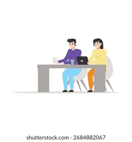 Ilustración vectorial de reunión que se puede editar o modificar fácilmente
