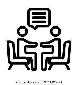 Diseño de iconos de la línea del vector de reunión