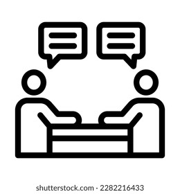 Meeting Vector Line Icon Design
