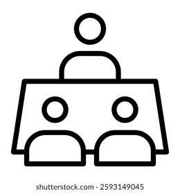 Meeting Vector Line Icon Design