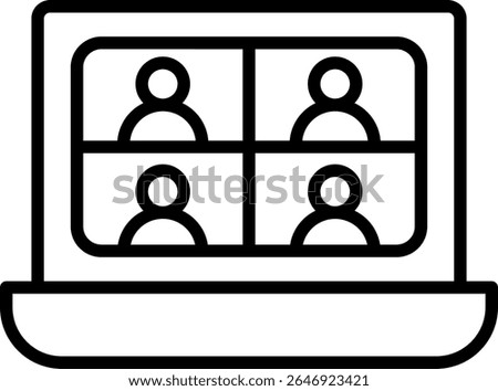 Meeting Vector Line Icon Design