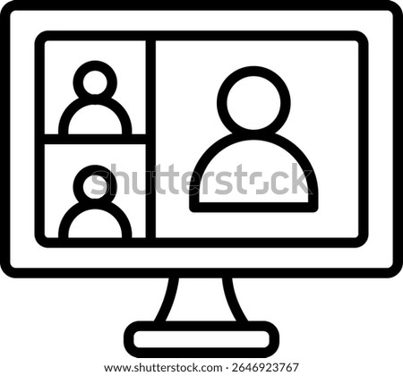 Meeting Vector Line Icon Design