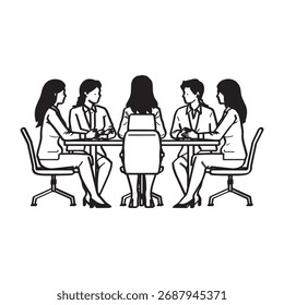 Trabalho de vetor de reunião para trabalho de negócios. É limpo e editável para o treino como reunião corporativa.