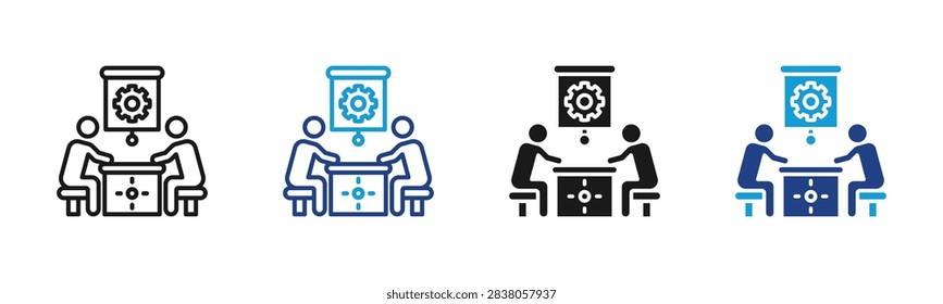 Meeting Web icon with multiple style collection