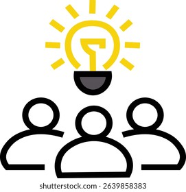 Meeting web icon style. Conference, team, brainstorm, seminar, interview