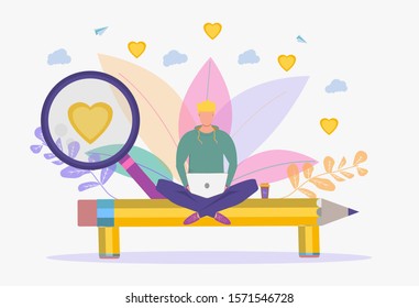 Meeting website. Search for a pair. The guy is looking for a girl. Communication through the social networks of the Internet, the concept of communication, discussion of business ideas, news, dating.