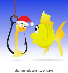 Meeting of the worm and fish