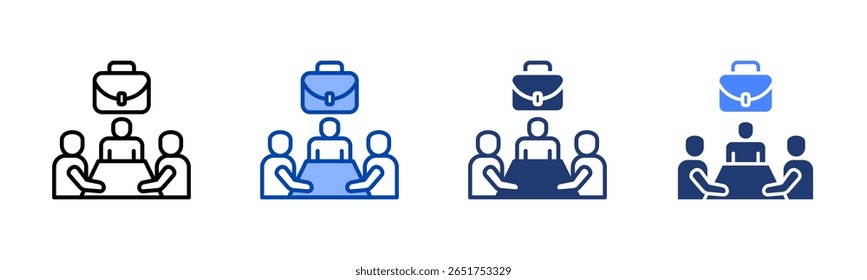 Conjunto de iconos de reuniones colección de estilos múltiples
