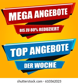 Mega Angebote - Mega Sale origami banners