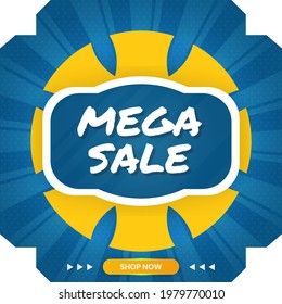 Mega banner design. promotion design element good for business campaign or advertising