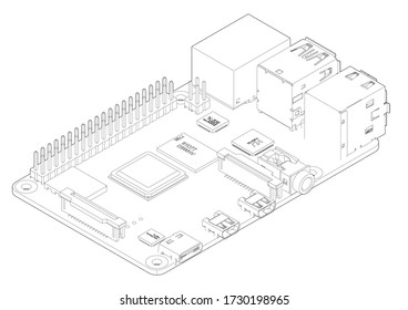 Mega Board with a microprocessor, interfaces, LEDs, connectors, and other electronic components, to form the basic of smart home, robotic, and many other projects