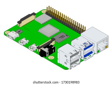 Mega Board with a microprocessor, interfaces, LEDs, connectors, and other electronic components, to form the basic of smart home, robotic, and many other projects