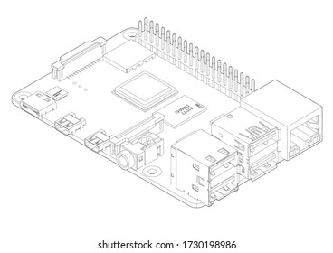 Mega Board with a microprocessor, interfaces, LEDs, connectors, and other electronic components, to form the basic of smart home, robotic, and many other projects