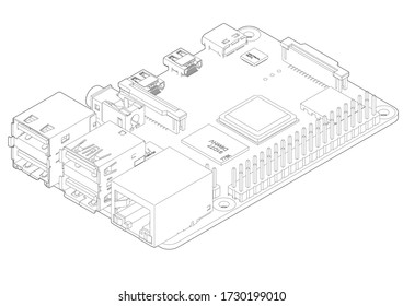 Mega Board with a microprocessor, interfaces, LEDs, connectors, and other electronic components, to form the basic of smart home, robotic, and many other projects