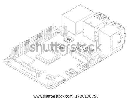 Mega Board with a microprocessor, interfaces, LEDs, connectors, and other electronic components, to form the basic of smart home, robotic, and many other projects