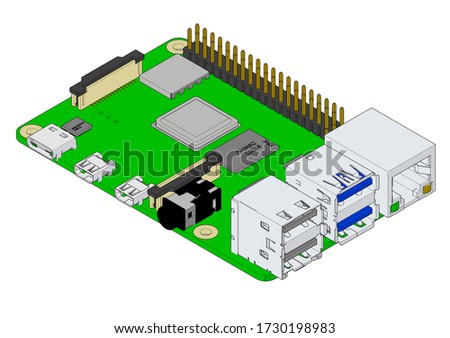 Mega Board with a microprocessor, interfaces, LEDs, connectors, and other electronic components, to form the basic of smart home, robotic, and many other projects