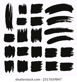 Mega bundle collection of different ink brush strokes: freehand drawings.Ink splatters, grungy painted lines,artistic design elements,Vector paintbrush