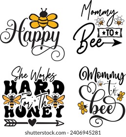 Mega  Bundle, T Shirt Designs ,  Silhouette Cut Files, Clipart,  for Shirts, Flower , Silhouette, bee design bundle, bee bundle
