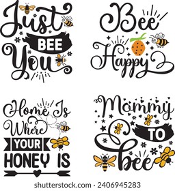 Mega Bundle, T Shirt Designs, Silhouette Cut Files, Clipart, for Shirys, Flower , Silhouette, bee design bundle, abeja
