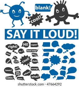 mega chat & thought bubbles set. vector