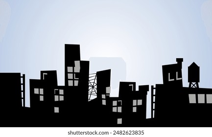 Mega city building with blue sky vector illustration design