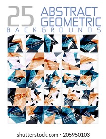 Mega colleciton of triangle shapes futuristic backgrounds