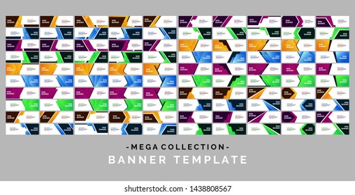 Mega collection of 100 abstract vector banners.modern template design for web