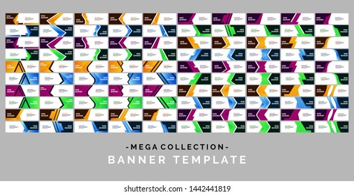 Mega collection of 100 abstract vector banners.modern template design for web