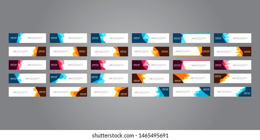 Mega collection of 30 abstract banner design. Modern banner template for web