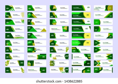 Mega collection of 50 abstract banners.modern template design for web, vector illustration