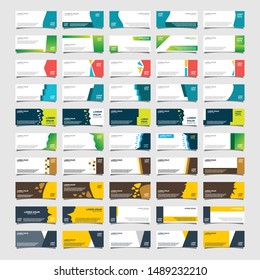 Mega collection of 50 abstract geometric banners.modern template design for web