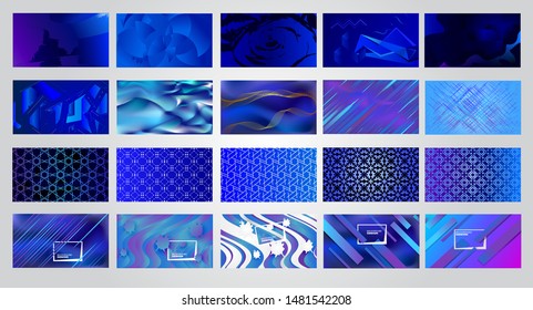 Mega collection of abstract blue background wallpaper. Black, white and blue smooth gradient color design.