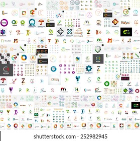 Mega collection of abstract company logo design concepts