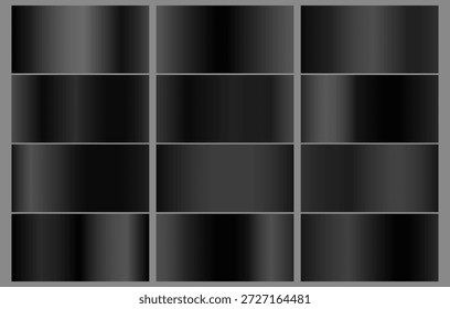 Mega colección de Gradientes negros para fondos, cubierta, marco, cinta, Anuncio, moneda, etiqueta, volante, tarjeta.