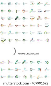 Mega-Kollektion von Logos und Symbolen für die Geschäftstätigkeit in Diagrammen