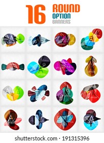 Mega collection of circle infographics business background | numbered banners | business lines | graphic website