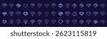 mega collection of Diamond gem jewel gemstone line icon vector set design inspiration.
