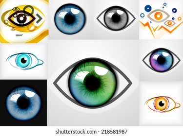 Mega collection of eye design templates, various designs