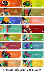 Mega colección de banners de diseño plano infográficos con pegatinas a la venta y otros