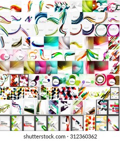 Mega collection of geometric abstract backgrounds.Modern futuristic designs. Universal for presentations, web or app covers, print templates