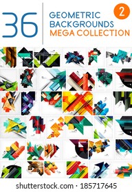 Mega collection of geometric shape abstract backgrounds