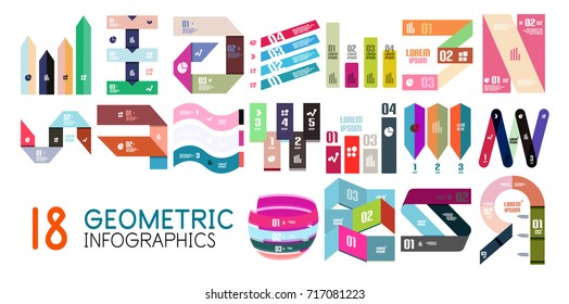 Mega collection of geometric templates, vector illustratiob