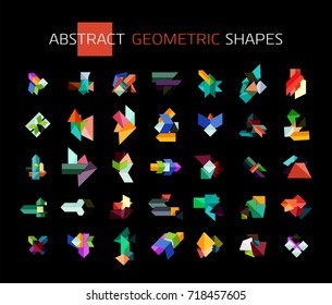 Mega collection of geometric templates, vector illustratiob