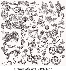 Mega Collection Of Hand Drawn Swirls For Design