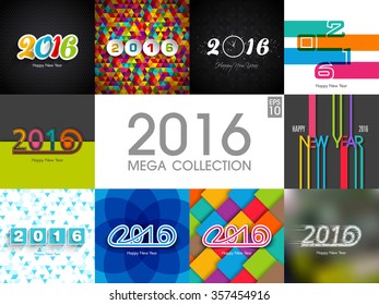 Mega collection of happy new year,2016.