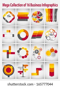 Mega Collection  Infographic Template Business Concept Vector Illustration
